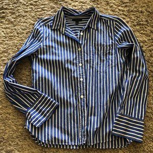 J.Crew Long Sleeve Button Down Blue Stripe 6